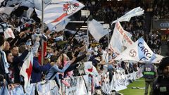 Aspecto de la grada de animaci�n de Bala�dos durante el Celta-Madrid.