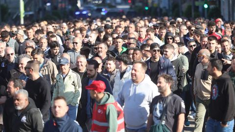 Trabajadores del metal, que reclaman una subida de un 16% en cuatro a�os