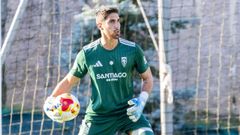 �lex Cobo, en un partido con el Compostela
