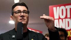 El laborista Andy Burnham, durante un acto de campa�a en Wigan (Reino Unido)