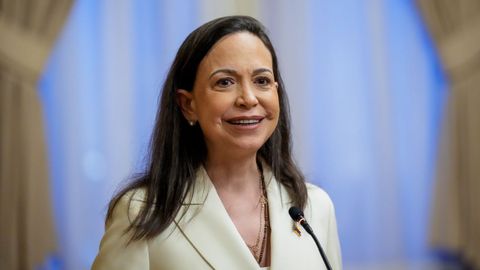 La l�der opositora venezolana, Mar�a Corina Machado, el pasado noviembre en Colombia