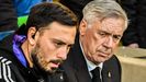 Davide y Carlo Ancelotti.Davide Ancelotti, tcnico asistente del Real Madrid y Carlo Ancelotti