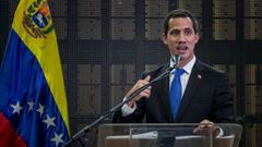 Juan Guaid� evit� hablar de negociaci�n e insisti� en el esfuerzo mediador de Noruega