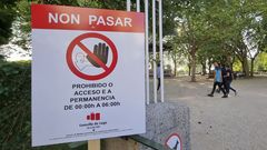 El Parque de Rosal�a permanece cerrado por la noche