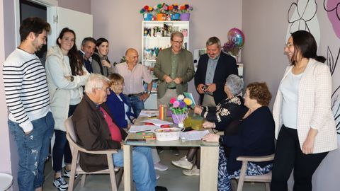 Manuel Pardo visit� una de las casas do maior de San Amaro.