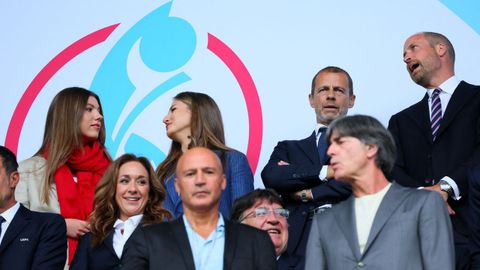La infanta Sofa y la princesa Leonor, junto a Ceferin y el prncipe Guillermo