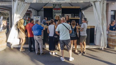Asistentes a la primera jornada de la XVIII Feira do Vio de Monterrei.