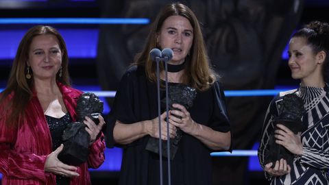 Ana Lpez-Puigcerver, Beln Lpez-Puigcerver y Montse Rib, premio Goya 2024 al Mejor Maquillaje y Peluquera por su trabajo en la pelcula La sociedad de la nieve