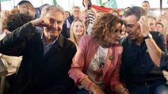 Zapatero, Montero y S�nchez en un acto durante las elecciones andaluzas