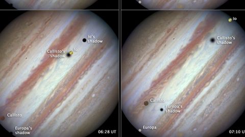 Otra vista de las lunas de J�piter. 