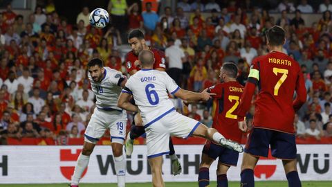 Lance del reciente partido Espa�a-Chipre.