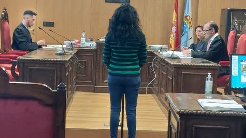 La acusada, durante el juicio en Ourense