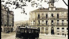 El desaparecido Sanatorio Getino de Oviedo, que estaba en la esquina de las calles Conde de Toreno y Asturias, en una imagen de la d�cada de 1920