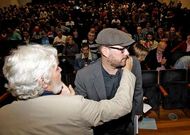 Beiras y Martio Noriega, en la primera asamblea nacional de Anova, celebrada en junio.