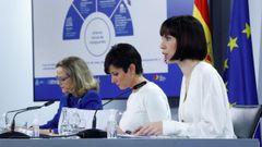 Rueda de prensa posterior al Consejo de Ministros, este martes en el Palacio de La Moncloa.