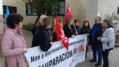Protesta de las personas trabajadoras en el servicio de limpieza de Cee