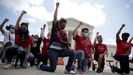 Manifestantes antes la sede del Tribunal Supremo de Estados Unidos