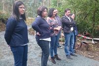 Visita de Do Campo, ayer.