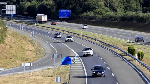 Imagen de la A6 en zonas de reciente reasfaltado