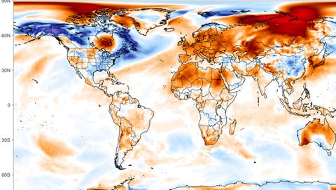 Actualmente muchas zonas del planeta presentan anomalas trmicas positivas (valores por encima de la media)