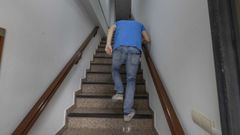 Actualmente, el acceso a las oficinas de la Uni�n de Artesanos solo es posible a trav�s de una empinada escalera