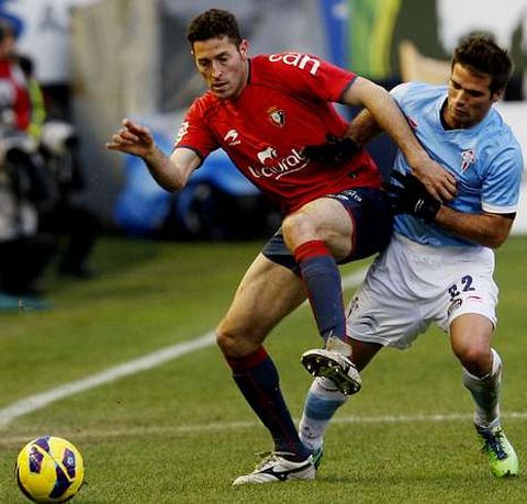 De Lucas fue una de las novedades en el once del Celta en el Reyno de Navarra.