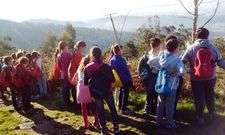 Los escolares acudieron a los montes de San Marcos y da Ermida para disfrutar de las vistas.