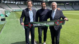 �lex V�zquez, director de f�tbol; Javi V�zquez, el t�cnico, y Manuel Ansede, el presidente