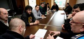 Una de las reuniones mantenidas por los pubs con el Concello desde el pasado mes de abril.