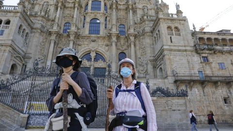 Dos amigas madrileas que llegaron desde Sarria