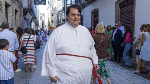 Iv�n P�rez, en la procesi�n de la Xunqueira de Cee 
