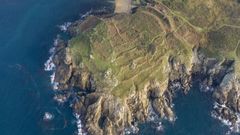 Imagen a�rea del castro de Lobadiz
