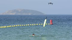 Los drones refuerzan la seguridad del ba�o en Montalvo y Silgar