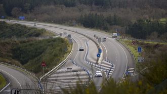 Enlace donde empieza la autov�a ya desdoblada entre A Pobra de San Xiao y Sarria