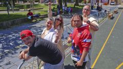 Benito D�az, Gabriela Ceballos, Vanesa Teijeiro, Tom�s Arias y Jos� Manuel Chamorro; de la comisi�n de las fiestas del Rosario.