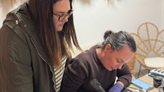 M�nica Lorenzo, a la derecha