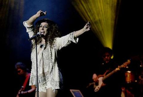 La artista en una actuación celebrada en el Teatro Jofre de Ferrol en el 2012.