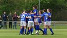 Real Oviedo Femenino Sardoma Gol Requexon.Las futbolistas azules celebran uno de los goles frente al Sardoma