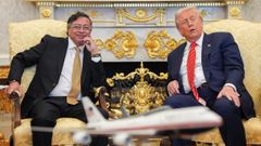Gustavo Petro y Donald Trump, durante su entrevista en la Casa Blanca