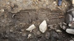 Aparece un esqueleto humano entero en una necr�polis medieval en Broll�n