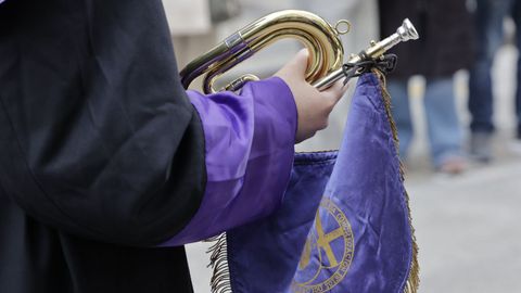 La procesi�n de la Borriquilla congreg� a cientos de personas en el centro de A Coru�a