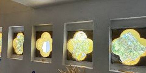 Estado en que quedaron los cristales de la sacrista