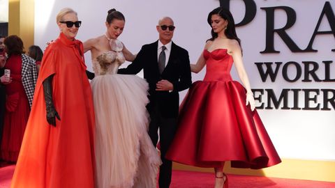 Los protagonistas durante el estreno de la pel�cula