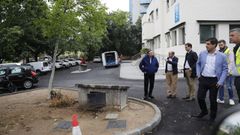 Responsables de la Xunta visitaron las obras de preparaci�n del aparcamiento del edificio administrativo de la Xunta en Ourense.