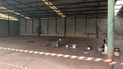 Obras en el patio cubierto del colegio Calvo Sotelo