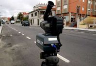 La Polic�a Local de Sanxenxo hace controles rutinarios de velocidad en sus carreteras. 