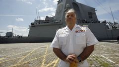 Fausto Escrigas en el Arsenal de Ferrol