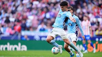 El jugador del Celta Yoel Lago, durante el partido de este s�bado ante el Atl�tico.