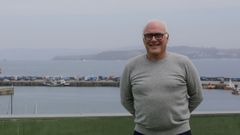 William J. McKenna, ayer en el fort�n del Hospital Maritimo de Oza (Chuac) de A Coru�a