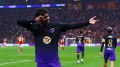 Lamine Yamal durante el partido ante Galatasaray.